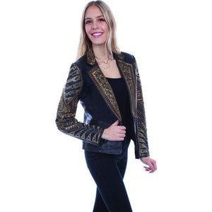 Scully Black Leather Beaded Jacket NEW